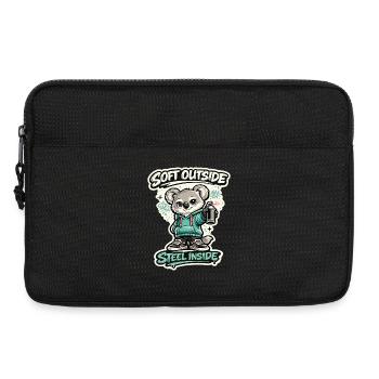 Douceur à l’extérieur, acier à l’intérieur – Koala Streetart - Sacoche pour ordinateur portable 13 pouces - noir - Devant