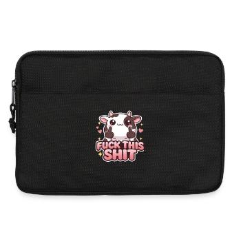 Cow Fuck This Shit - Laptop bag 13" - black - Front