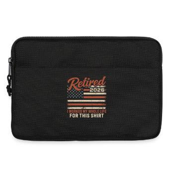 Retraité en 2026, j’ai travaillé toute ma vie pour cette chemise - Sacoche pour ordinateur portable 13 pouces - noir - Devant