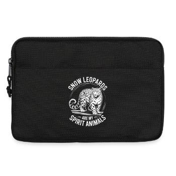 Dictions du léopard des neiges Cadeau mignon du léopard des neiges - Sacoche pour ordinateur portable 13 pouces - noir - Devant