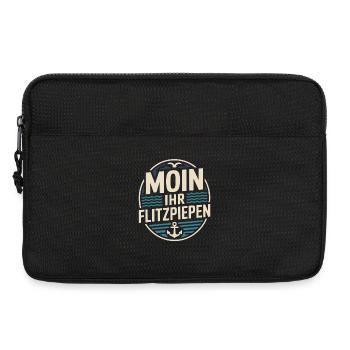 Moin Ihr Flitzpiepen Norddeutsch Hamburg Büro Moin - Laptoptasche 13" - Schwarz - Vorne