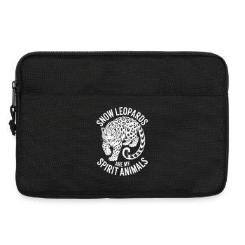 Snow Leopard Sayings Cute Snow Leopard Gift - Laptop bag 13" - black - Front