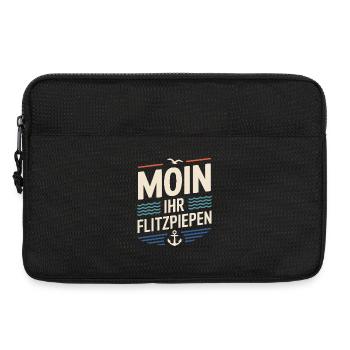 Moin Ihr Flitzpiepen Norddeutsch Hamburg Büro Moin - Laptoptasche 13" - Schwarz - Vorne