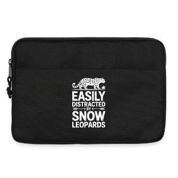 Dictions du léopard des neiges Cadeau mignon du léopard des neiges - Sacoche pour ordinateur portable 13 pouces - noir - Devant
