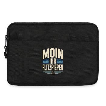 Moin Ihr Flitzpiepen Norddeutsch Hamburg Büro Moin - Laptoptasche 13" - Schwarz - Vorne