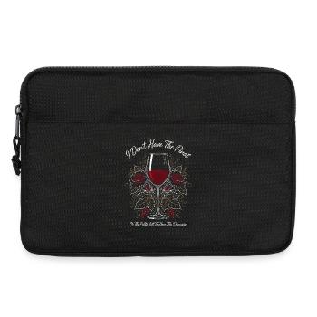 Wine Glass Bloom Design - Laptop bag 13" - black - Front