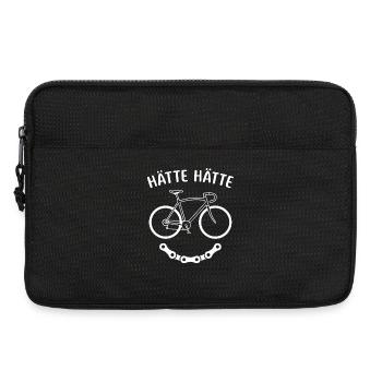 Hätte Hätte Fahrradkette lustige Fahrrad Sprüche - Laptoptasche 13" - Schwarz - Vorne
