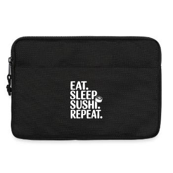 Eat. Sleep. Sushi. Repeat. - Laptop bag 13" - black - Front