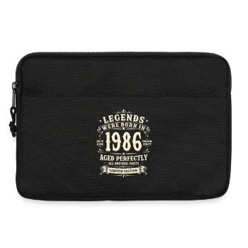 40th Birthday Gift 1986 Man Vintage Retro - Laptop bag 13" - black - Front