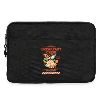 Breakfast Crew Funny Brunch Coffee Pancake Food - Laptop bag 13" - black - Front