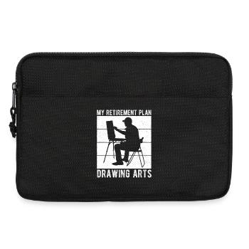 Drôle de peintre artistique : mon projet de retraite, cadeau de dessin - Sacoche pour ordinateur portable 13 pouces - noir - Devant