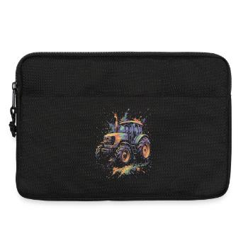 Multicolor Farm Tractor Splash Art - Laptop bag 13" - black - Front