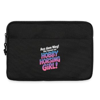 Hobby Horsing Girl Steckenpferd Pony Reiten Pferde - Laptoptasche 13" - Schwarz - Vorne