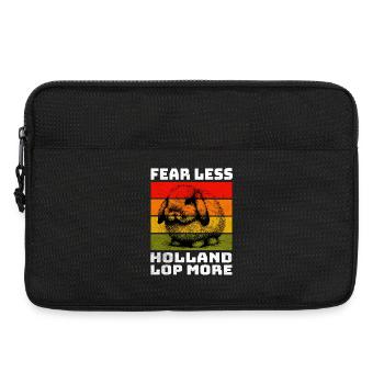 Holland Lop Rabbit Dwarf Ram Rabbit - Laptop bag 13" - black - Front