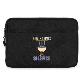 Cadeau du bol chantant Klangbad Klangheilung - Sacoche pour ordinateur portable 13 pouces - noir - Devant