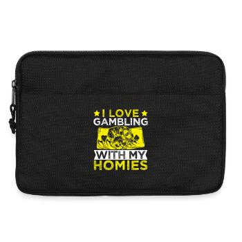 Fan de jeux d’argent adore jouer au casino de mes potes - Sacoche pour ordinateur portable 13 pouces - noir - Devant
