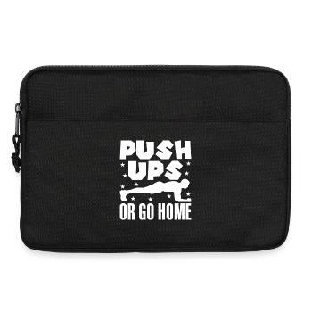 Gym Junkies Push Ups Or Go Home Calisthenics - Laptop bag 13" - black - Front