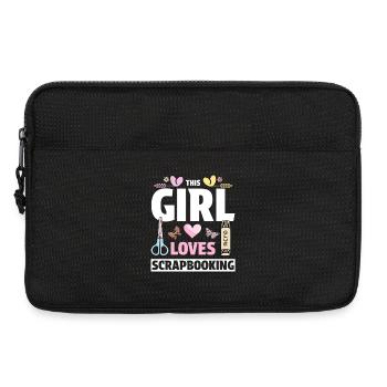 Girl Loves Scrapbooking - Laptop bag 13" - black - Front