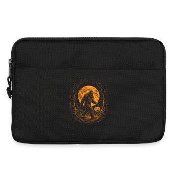 Halloween, Bigfoot, Lune, Citrouille - Sacoche pour ordinateur portable 13 pouces - noir - Devant
