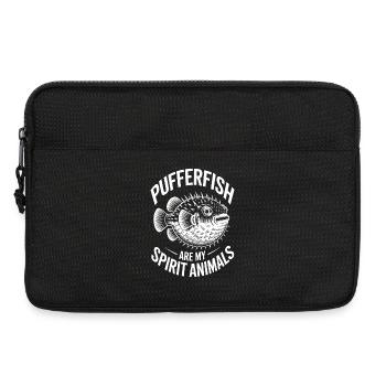 Expressions du poisson-globe : Cadeau amusant du poisson-globe - Sacoche pour ordinateur portable 13 pouces - noir - Devant