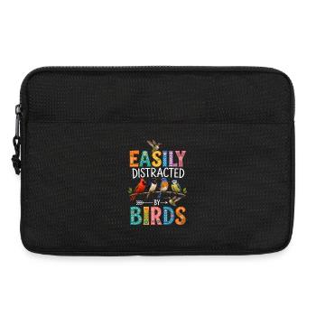 Facilement distrait par les oiseaux - Sacoche pour ordinateur portable 13 pouces - noir - Devant