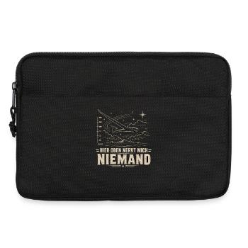  Hier Oben Nervt Mich Niemand Segelflieger Berge - Laptoptasche 13" - Schwarz - Vorne