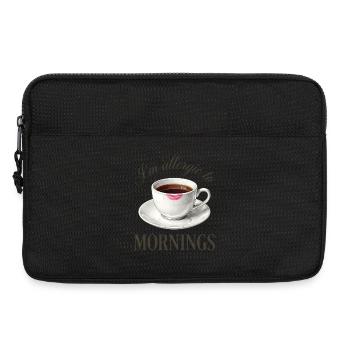 Le café auquel je suis allergique le matin - Sacoche pour ordinateur portable 13 pouces - noir - Devant