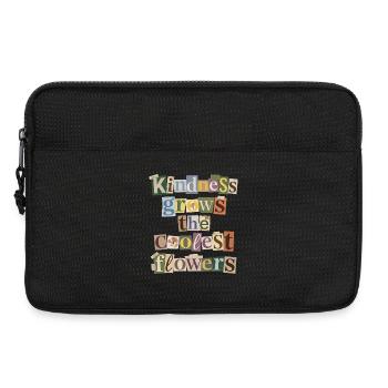 La gentillesse fait pousser les fleurs les plus fraîches - Sacoche pour ordinateur portable 13 pouces - noir - Devant