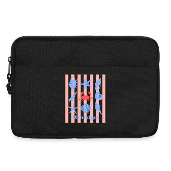 Strandgut Muscheln Seesterne und Krebs - Laptoptasche 13" - Schwarz - Vorne