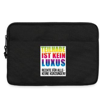 Teilhabe ist kein Luxus keine Kürzungen - Laptoptasche 13" - Schwarz - Vorne