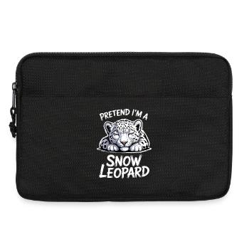 Dictions du léopard des neiges Cadeau mignon du léopard des neiges - Sacoche pour ordinateur portable 13 pouces - noir - Devant