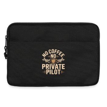 Pilote privé Pas de café Pas d’aviation Amoureux du café - Sacoche pour ordinateur portable 13 pouces - noir - Devant