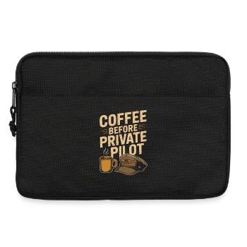 Un Café Pilote Privé Avant Un Amoureux du Café Aviation - Sacoche pour ordinateur portable 13 pouces - noir - Devant