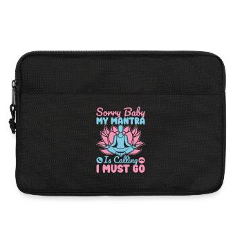 Yoga Mantra Is Calling I Must Go Funny Yoga - Laptop bag 13" - black - Front