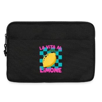 La Vita al Limone – Zitrus Retro Motiv - Laptoptasche 13" - Schwarz - Vorne