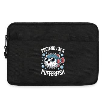 Expressions du poisson-globe : Cadeau amusant du poisson-globe - Sacoche pour ordinateur portable 13 pouces - noir - Devant