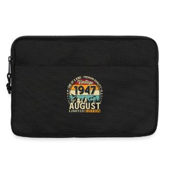 79. Geburtstag Geschenk Mann Original 1947 August - Laptoptasche 13" - Schwarz - Vorne