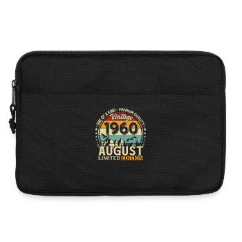 66e anniversaire cadeau mari Original 1960 août - Sacoche pour ordinateur portable 13 pouces - noir - Devant