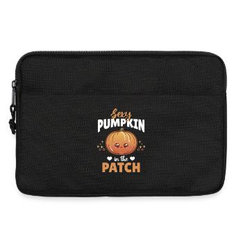 Citrouille sexy dans le champ - Drôle de citrouille d’Halloween - Sacoche pour ordinateur portable 13 pouces - noir - Devant