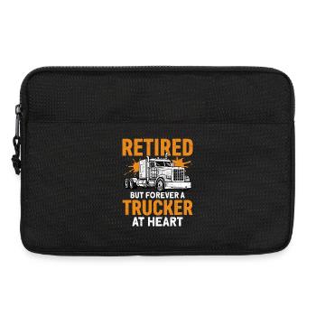 Retired But Forever A Trucker At Heart - Laptoptasche 13" - Schwarz - Vorne