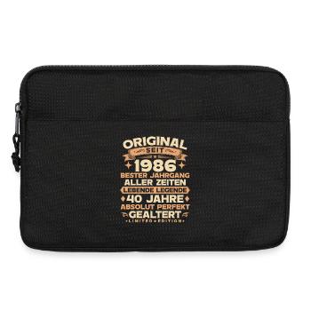 Original 1986 Jahrgang Legende 40. Geburtstag - Laptoptasche 13" - Schwarz - Vorne