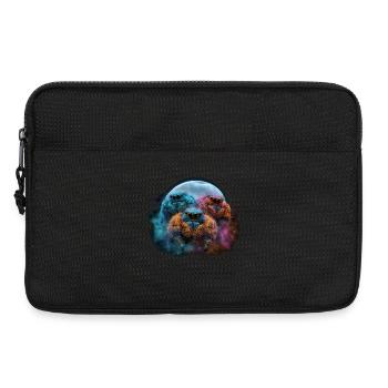 Chibi Jumping Spiders Galaxy Moon Kawaii Anime - Laptop bag 13" - black - Front