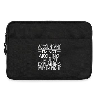 accountant I'm not arguing I'm just explaining - Laptop bag 13" - black - Front