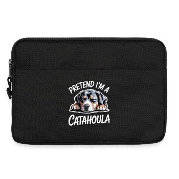 Cadeau de la parole du chien léopard Catahoula de Louisiane - Sacoche pour ordinateur portable 13 pouces - noir - Devant