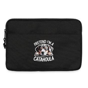Cadeau de la parole du chien léopard Catahoula de Louisiane - Sacoche pour ordinateur portable 13 pouces - noir - Devant