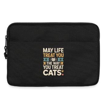 Chat peut te gâter Chats Maman de chat Chats - Sacoche pour ordinateur portable 13 pouces - noir - Devant