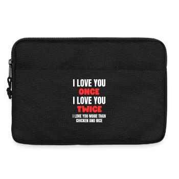 Chicken Rice Love - Laptop bag 13" - black - Front