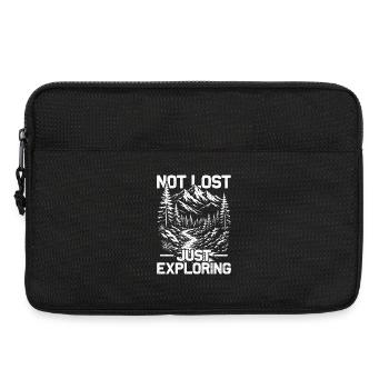 Not lost just exploring Hiking Mountains Mountaineering - Laptop bag 13" - black - Front