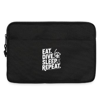Eat. Dive. Sleep. Repeat. - Laptop bag 13" - black - Front