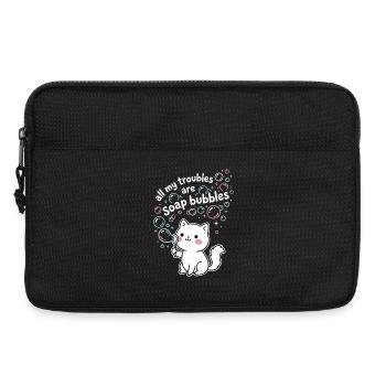Tous mes soucis sont des bulles de savon - Sacoche pour ordinateur portable 13 pouces - noir - Devant